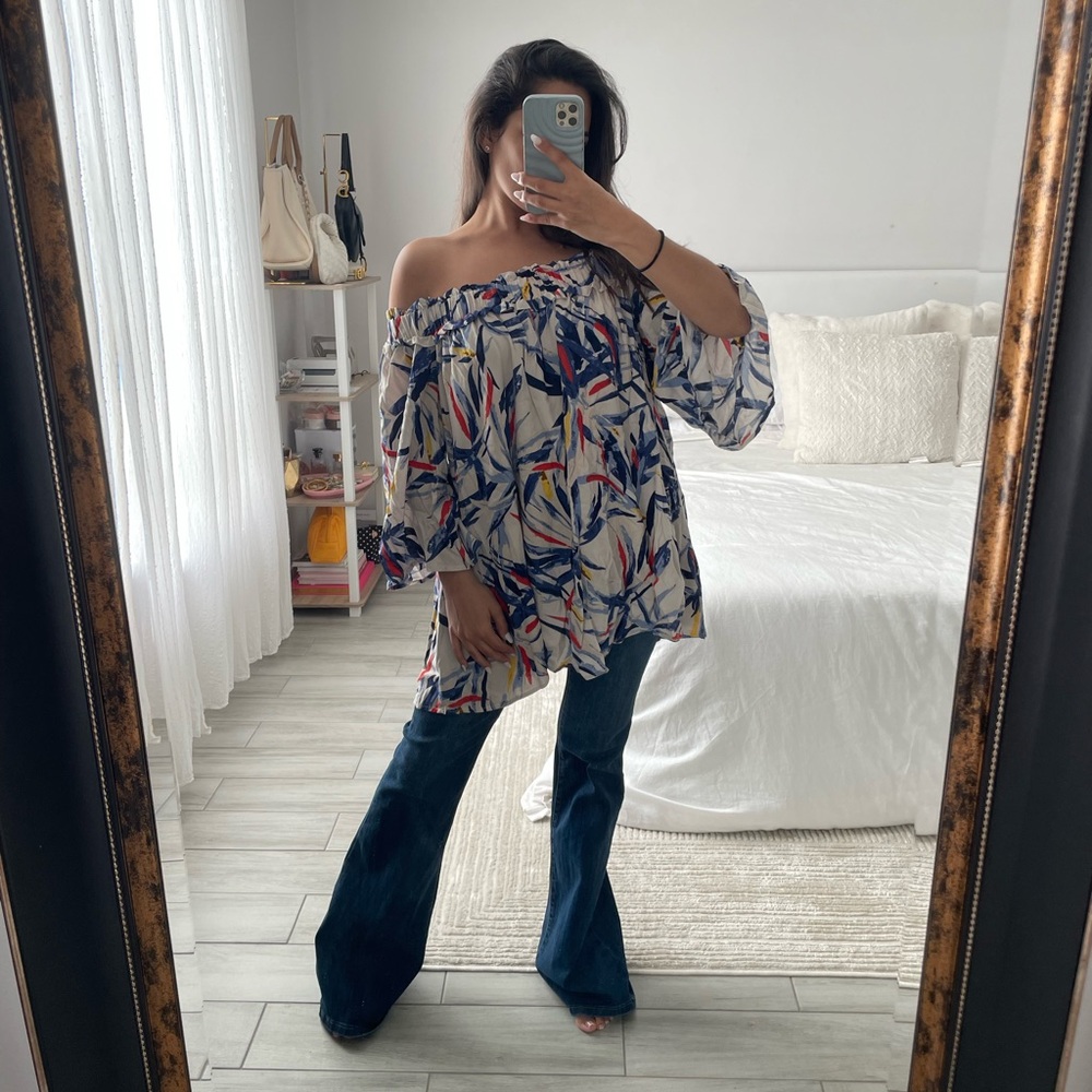 Entro Multicolor Off-Shoulder Blouse